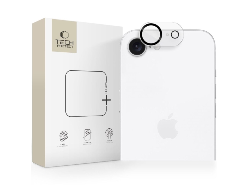 Tech-Protect Cam Fit+ Camera Cover for iPhone 16e / 17e - Transparent