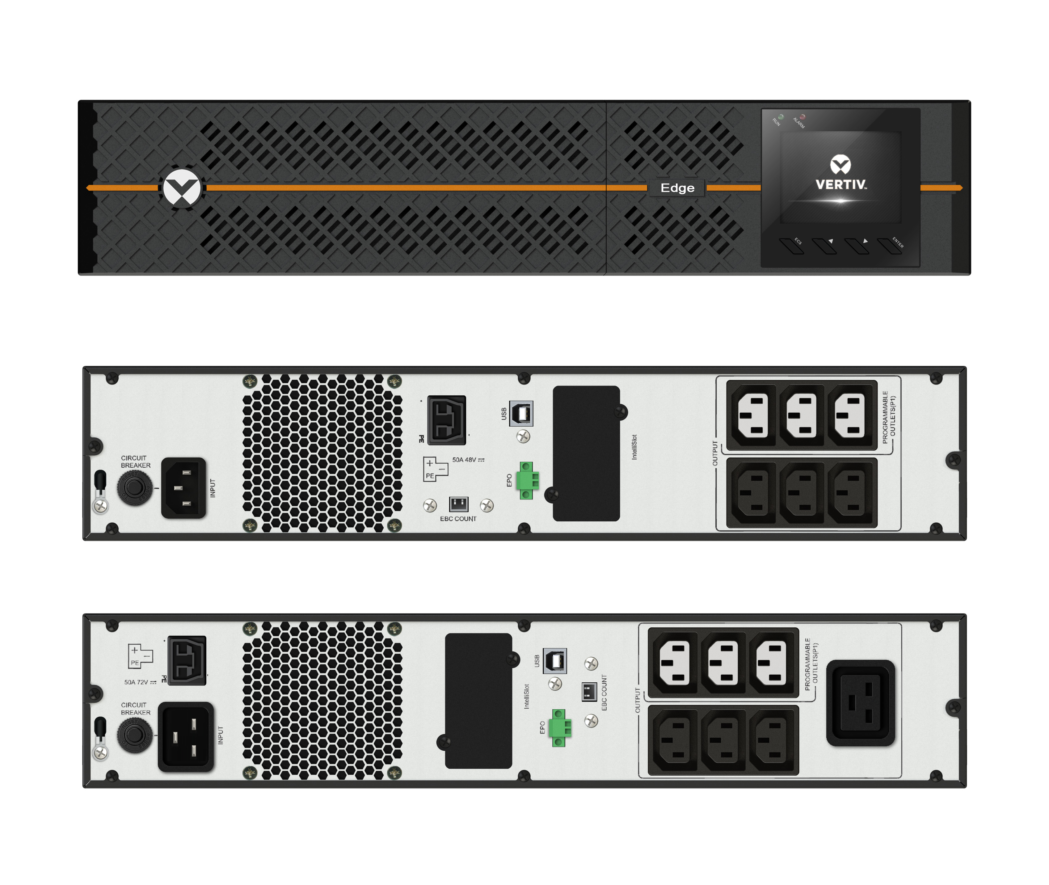 Vertiv EDGE - UPS (stativ-monterbar / ekstern) - AC 230 V - 1350 Watt - 1500 VA - 9 At - USB - output-stikforbindelser: 6 - 2U