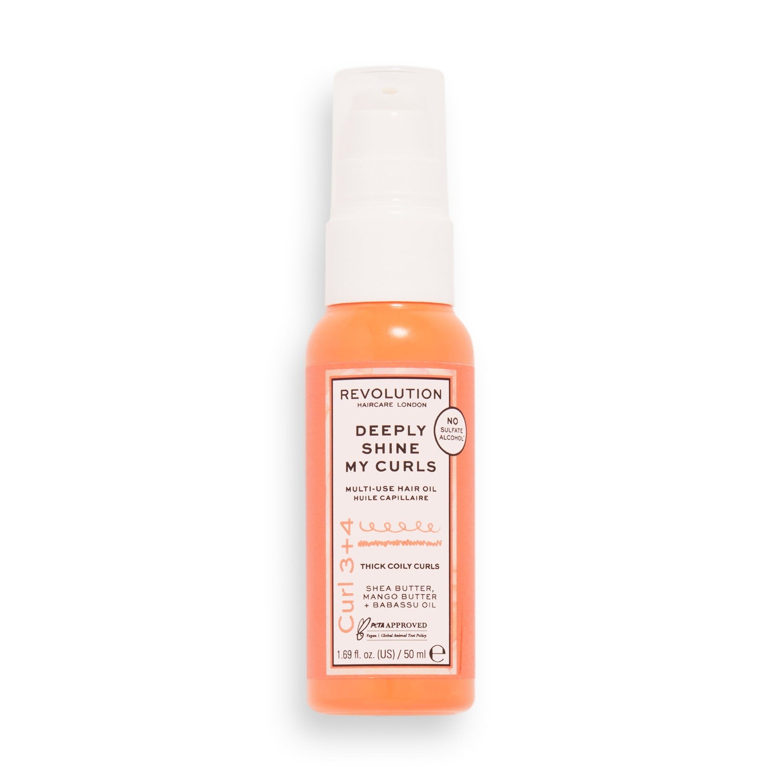 Revolution haircare 3+4 monikäyttöinen öljy kiharille hiuksille Deeply Shine My Curls - 50 ml