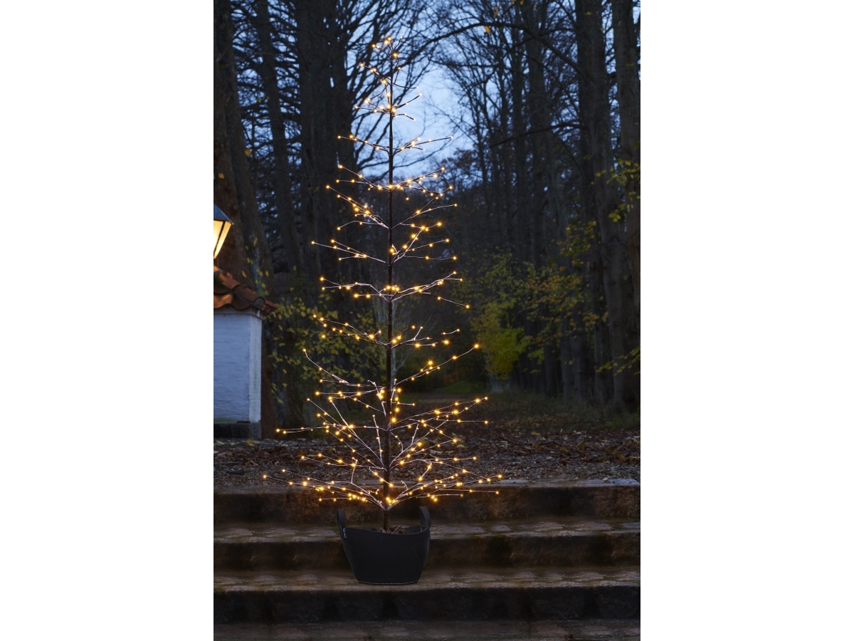 LED puu Isaac korkeus 210cm ruskea, valkoinen luminen