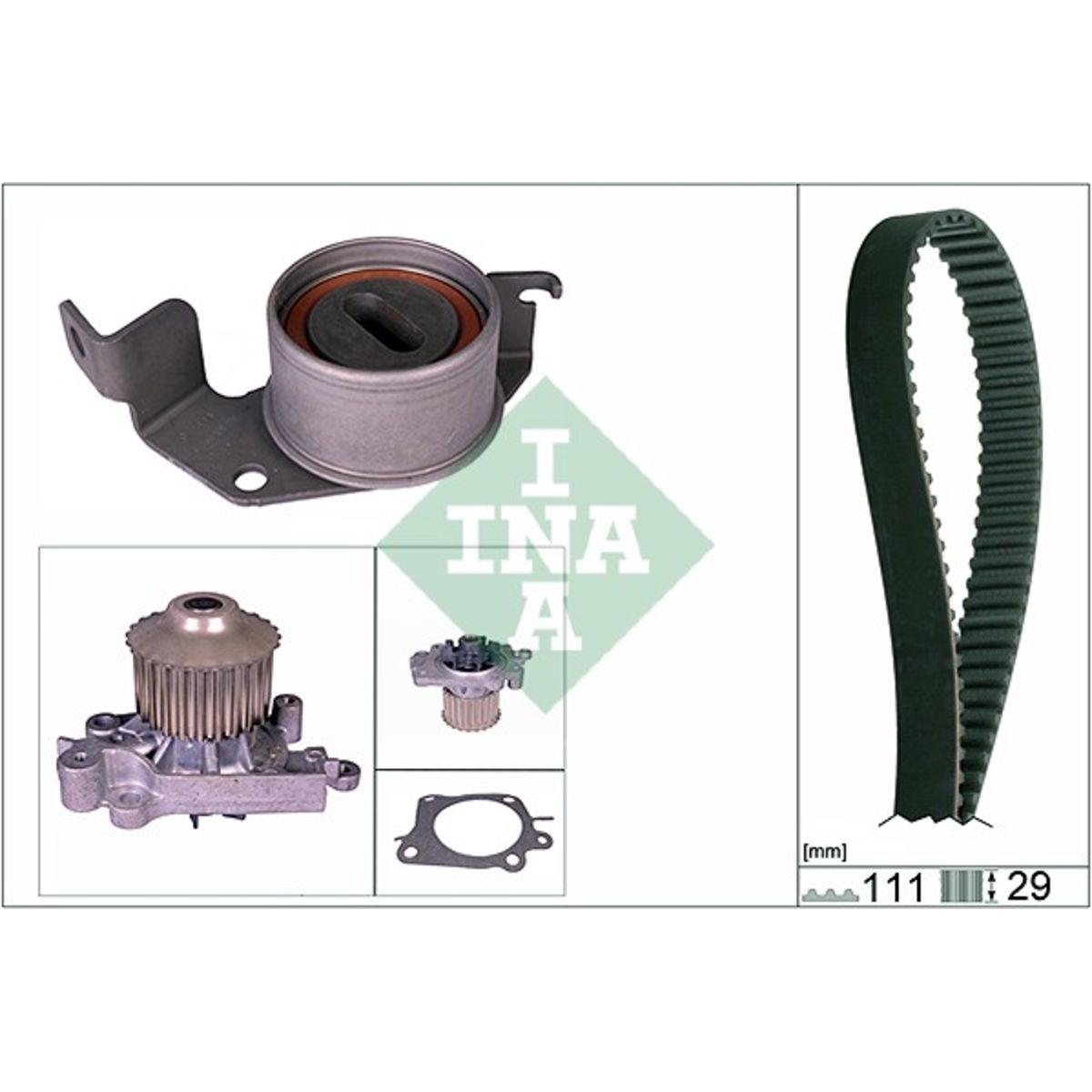Vesipumppu + jakohihnasarja INA 530 0302 30