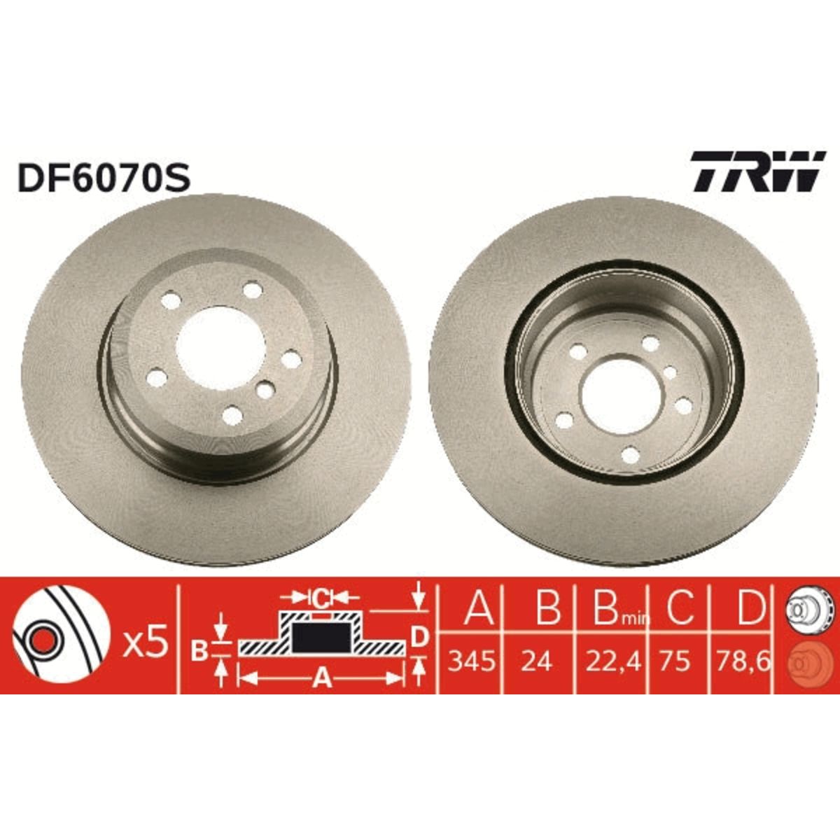 Jarrulevy TRW DF6070S