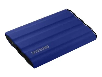 Samsung T7 Shield MU-PE1T0R - SSD - salattu - 1 TB - ulkoinen (kannettava) - USB 3.2 Gen 2 (USB-C-liitin) - 256-bittinen AES - sininen