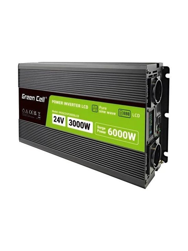 Green Cell - DC to AC power inverter - 3000 Watt Virtalähde - 3000 Watt - ATX - 80 Plus