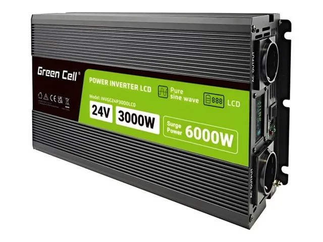 Green Cell - DC to AC power inverter - 3000 Watt Virtalähde - 3000 Watt - ATX - 80 Plus