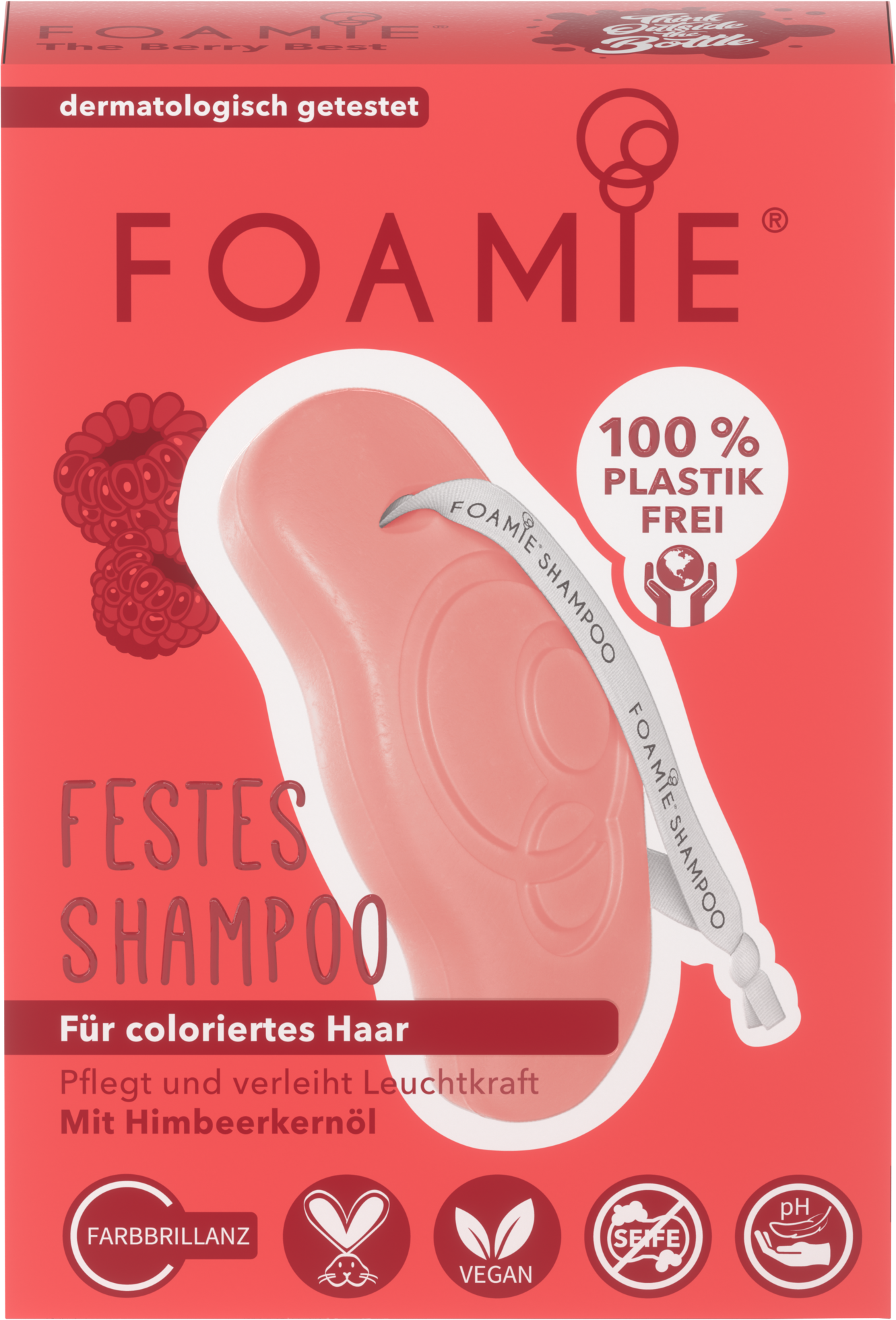 Foamie Berry Best Solid Shampoo hiuksille värin suojaamiseksi 80g