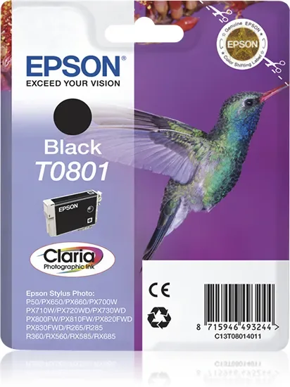 Epson Claria Ink T0801 mustekasetti (musta)
