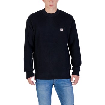Calvin Klein Jeans Neulepaita 'Monologo Waffle' musta