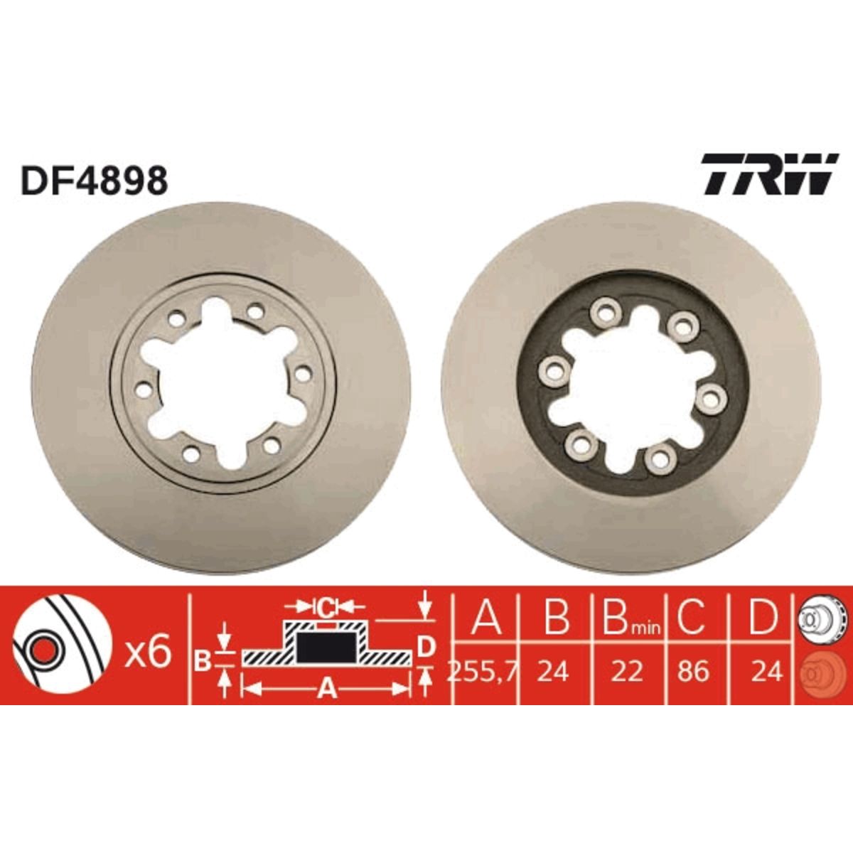 Jarrulevy TRW DF4898