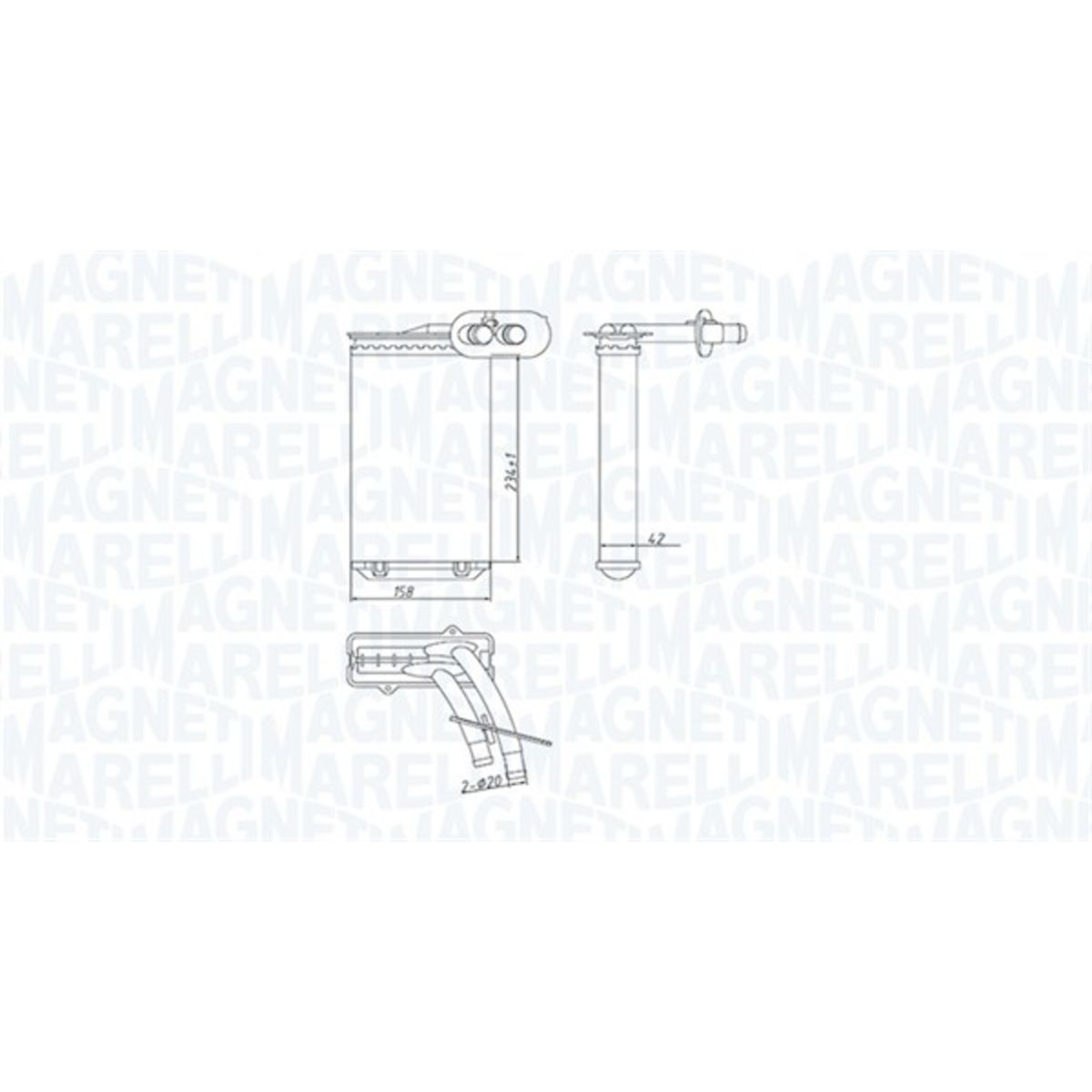 Lämmityslaitteen kenno MAGNETI MARELLI 350218447000