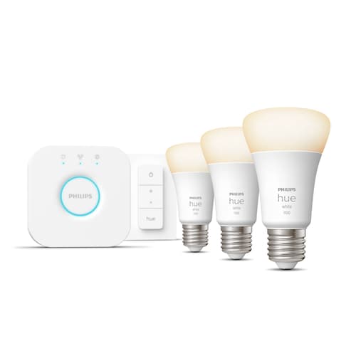 Philips Hue White E27 Starter Kit - Älyvalaistuksen aloitussarja, Valkoinen