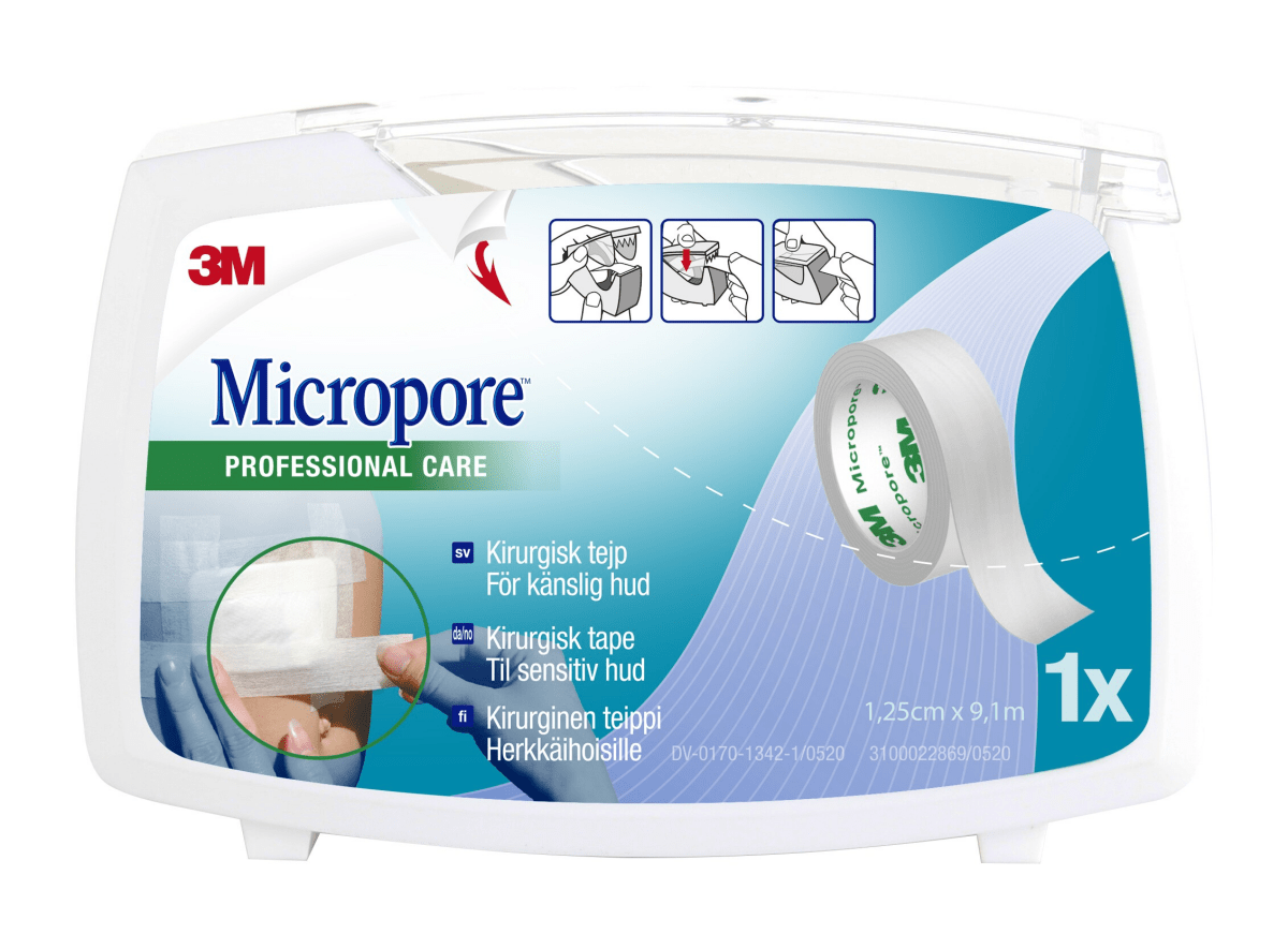3M Micropore valkoinen kuituteippi 25 mm x 9,1 m 1 kpl