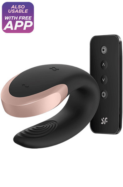 Satisfyer Double Love Black Sovelluksella ohjattava parivibraattori