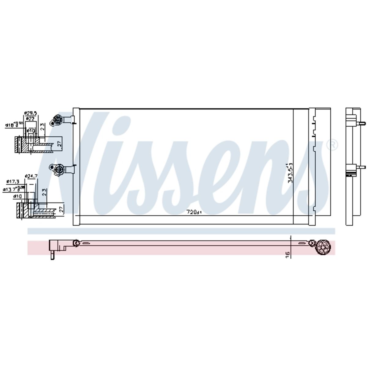 Lauhdutin, ilmastointilaite NISSENS 941069
