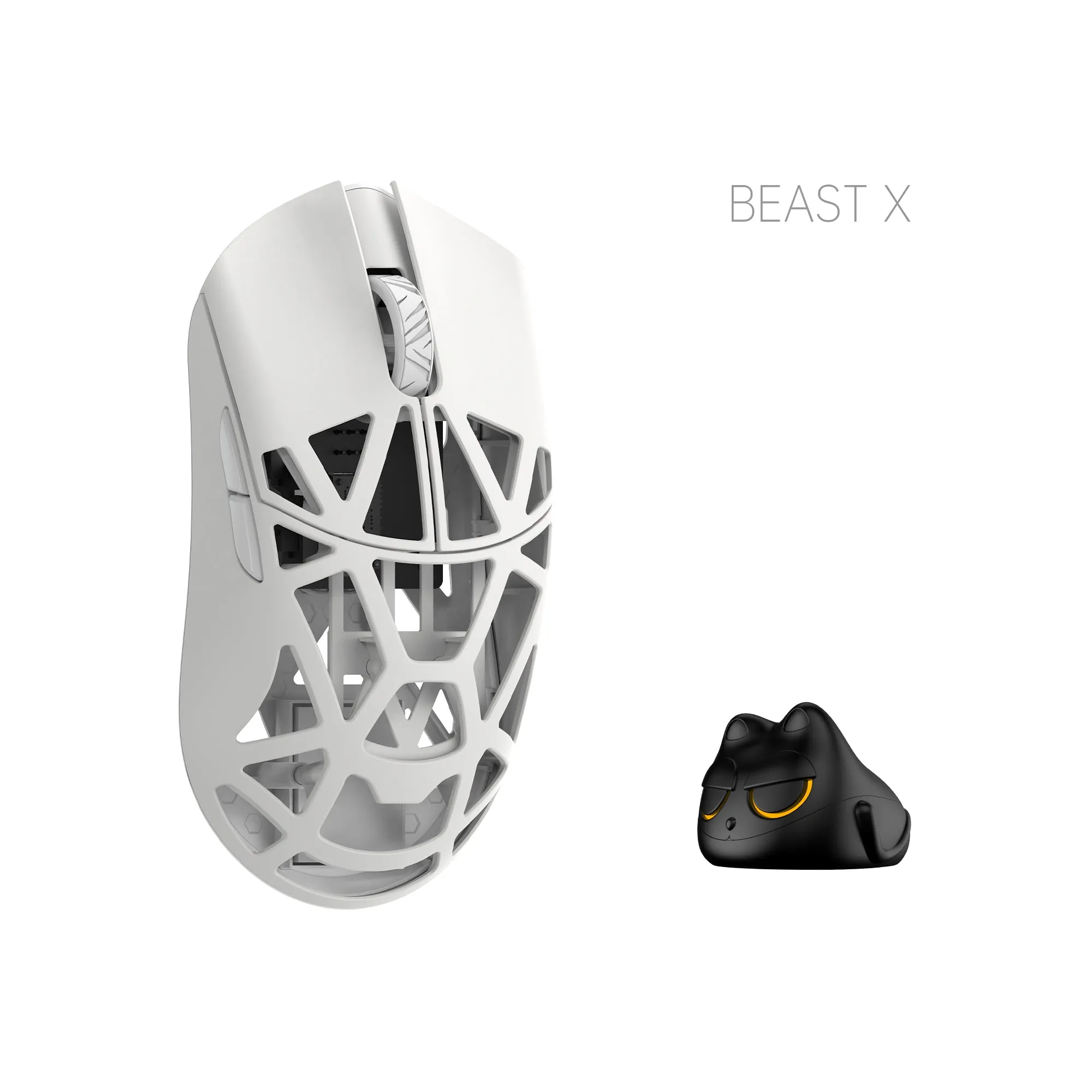 WLMouse Beast X Pro (Solid Side + Omron) / Wireless 8K / Magnesium - Pelihiiri - Optinen - 5 painiketta - Valkoinen