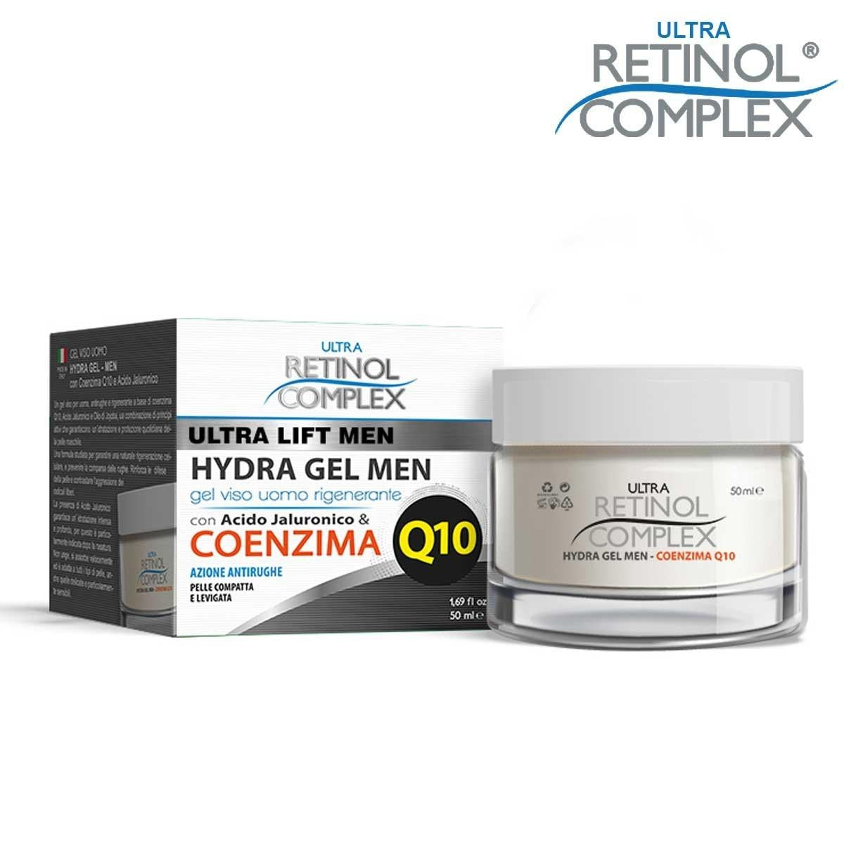 Retinol complex Crema Viso Hydra Gel Men Q10 50 ml — Crema viso uomo