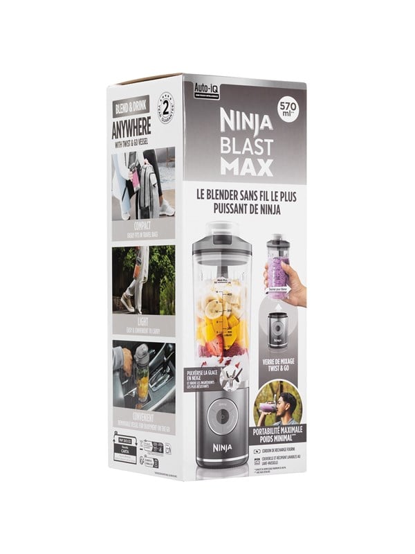 Ninja – Blast Max -kannettava tehosekoitin – BC251EUGY – johdoton, Twist & Go -muki