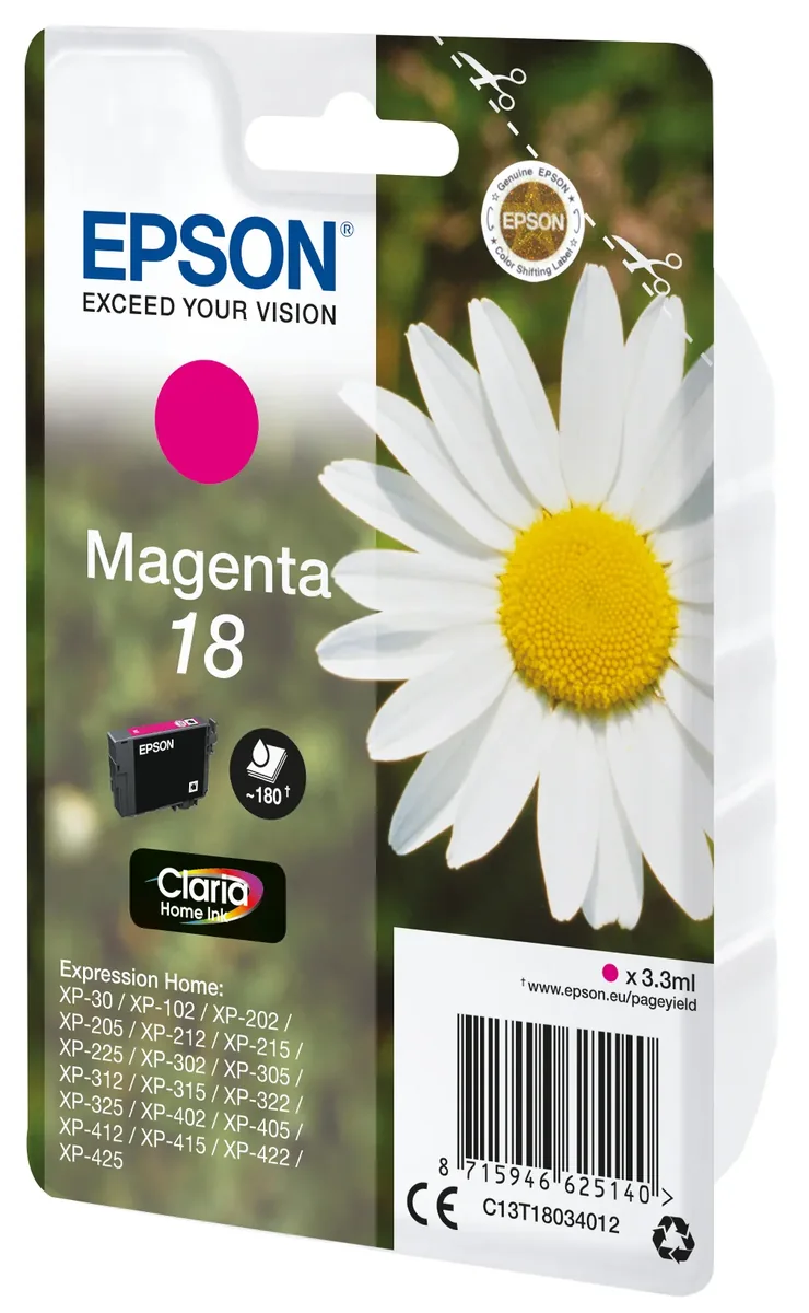 Epson 18-mustekasetti, 3.3 ml, magenta