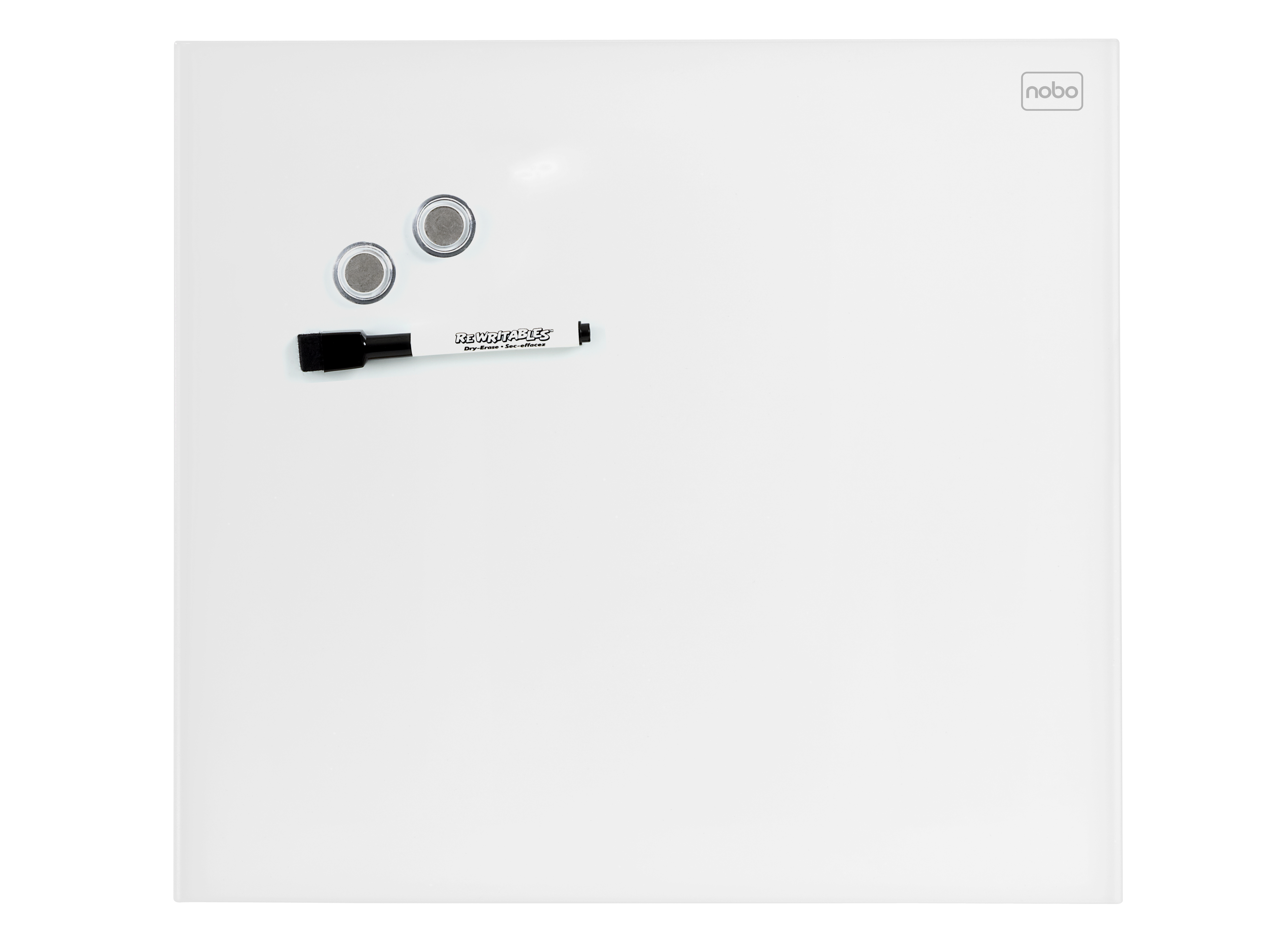 Nobo Diamond Lasilevy Magneettinen Valkoinen 30x30cm