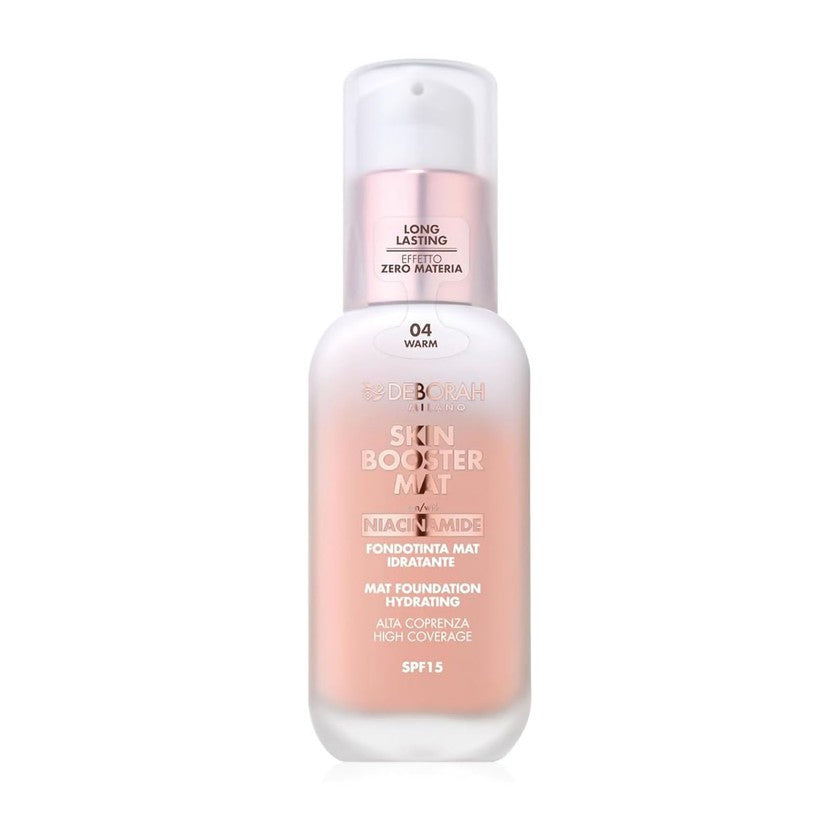 Deborah Skin Booster Mat Spf 15 - Moisturizing Mat Foundation 04 - lämmin (30 ml)