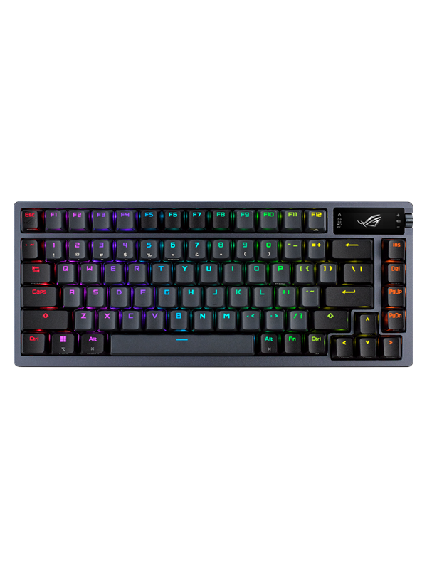 ASUS ROG Azoth 75% Wireless DIY Custom RGB - Pelinäppäimistö - ilman numpadia - Pohjoismainen - Musta