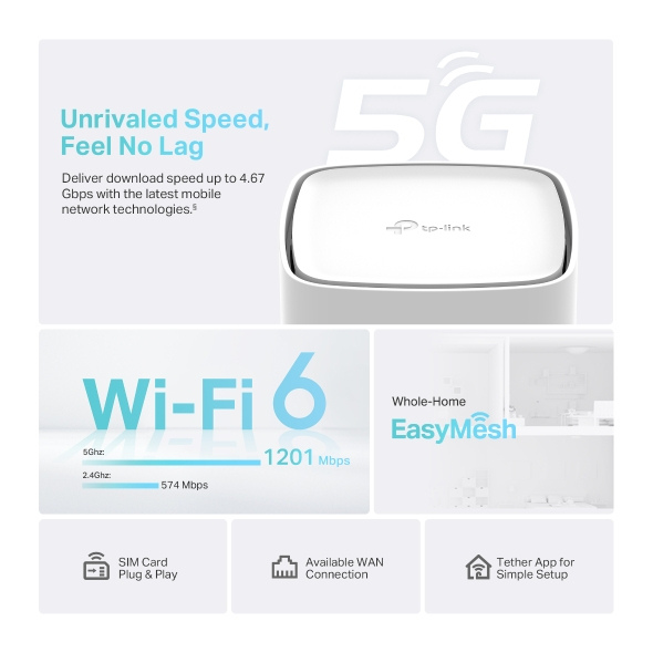 TP-Link Archer NX200 5G AX1800 Wireless Dual-Band Gigabit Router - Wireless router Wi-Fi 6