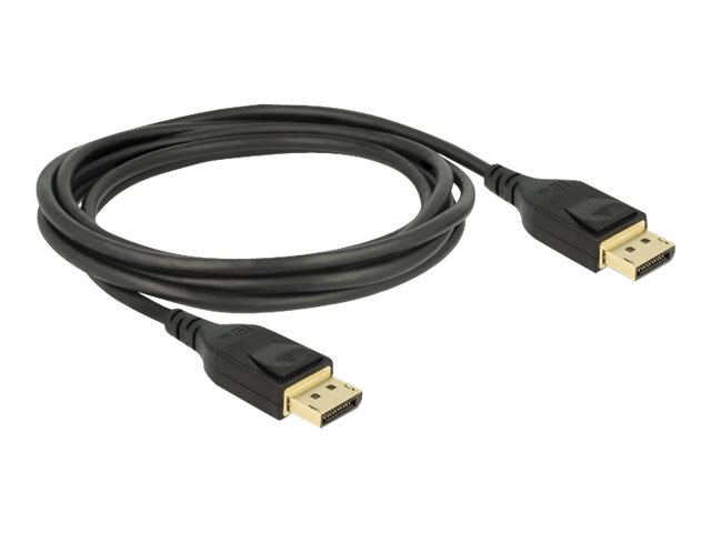 DeLock DisplayPort 1.4 -kaapeli, jossa 8K, 2 m, musta