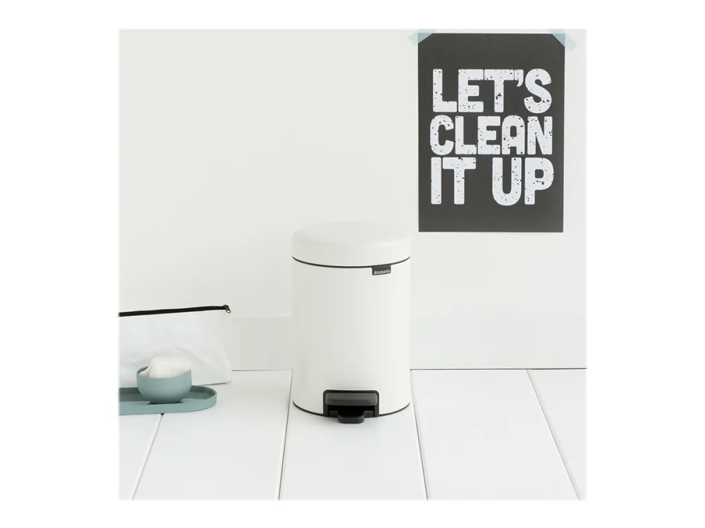 Pedalspand Brabantia Newlcon 3 ltr. stål hvid