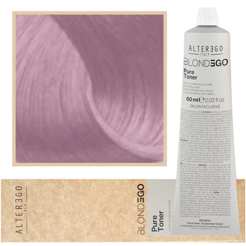 Alter Ego Biondoego Pure Color - Viilentävä kasvovesi 60 ml, pölyinen pinkki puuteri