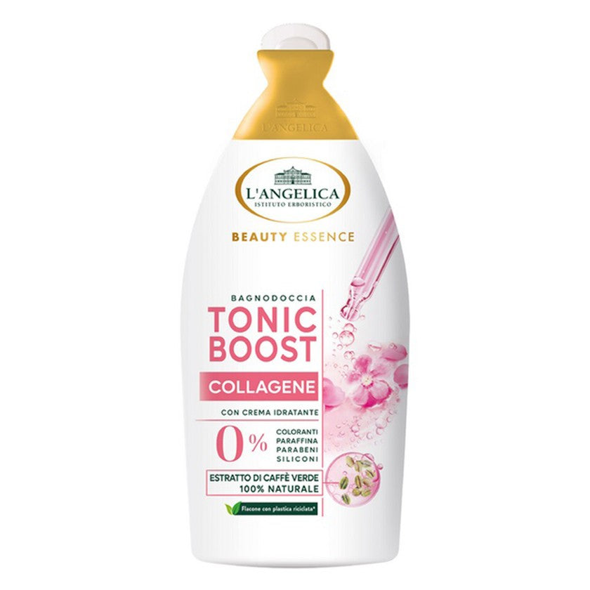 L Angelica Beauty Essence Suihkugeeli Tonic Boost Kollageeni Vihreä Kahviuute 520 ml