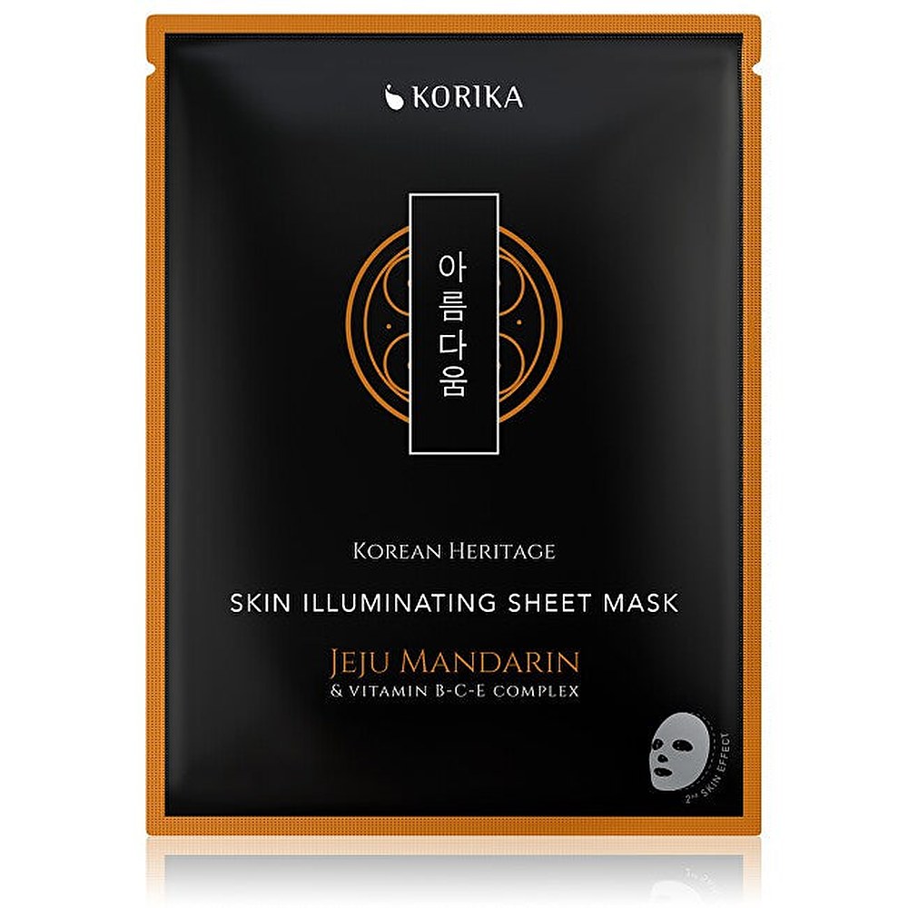 KORIKA Korean Heritage Brightening Skin Sheet -naamio Jeju Mandarin & B-vitamiinikompleksilla 25g