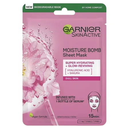 Garnier SkinActive Hyaluronic Acid & Sakura Moisture Bomb Kangasnaamio