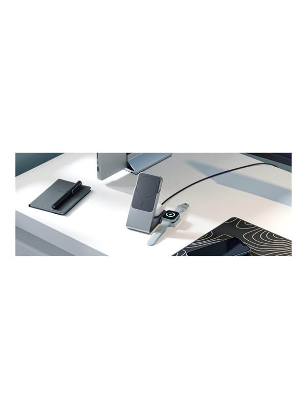 ALOGIC Matrix+ Flow, 5000 mAh, Langaton lataaminen, 18 W, musta, Hopea