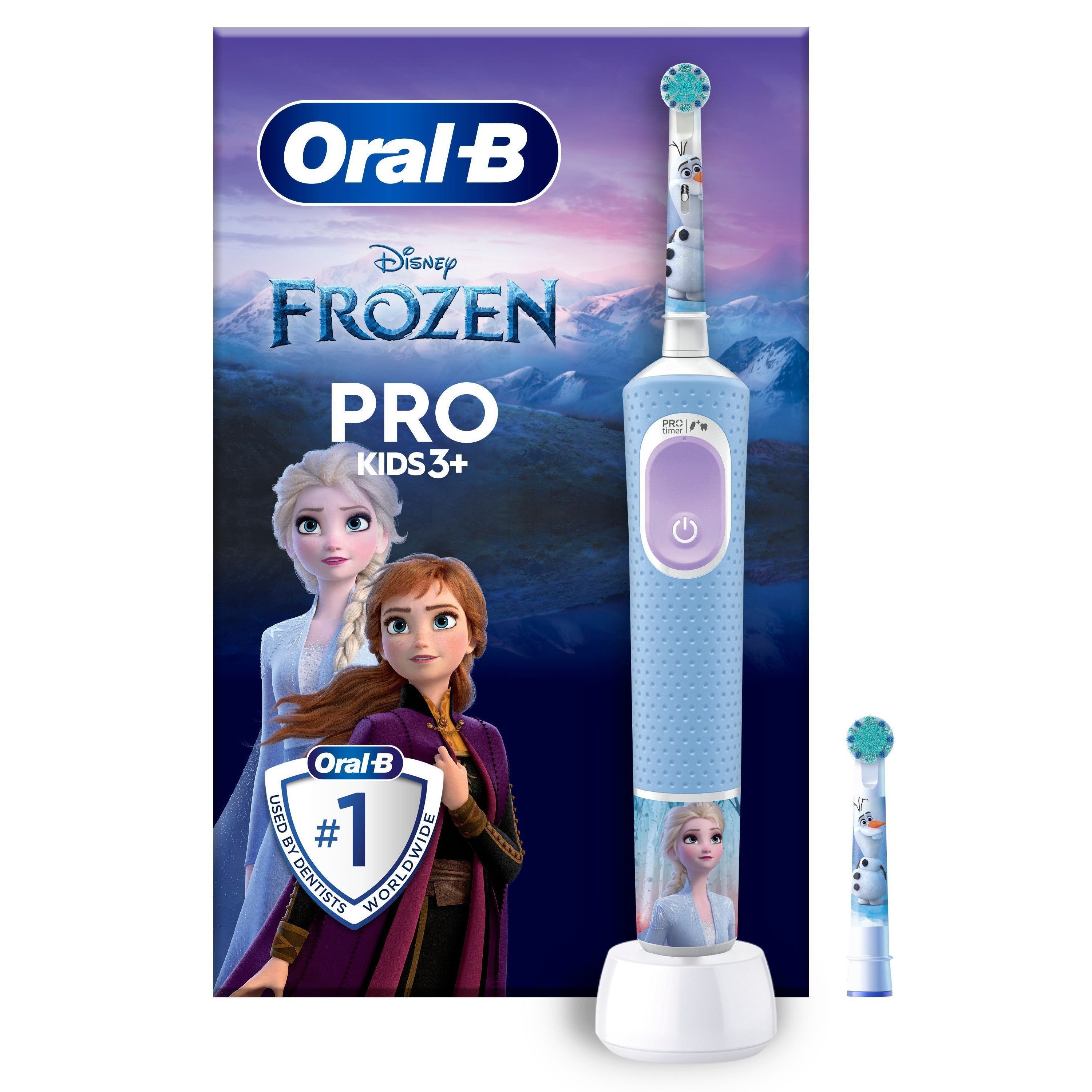 Oral B Pro Kids Electric Toothbrush 2 Brush heads Disney Frozen
