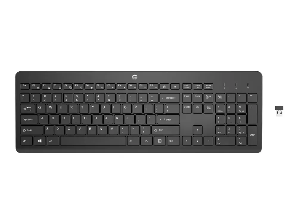 HP 230 Wireless Keyboard Black Nordic - Näppäimistö - Pohjoismainen - Musta