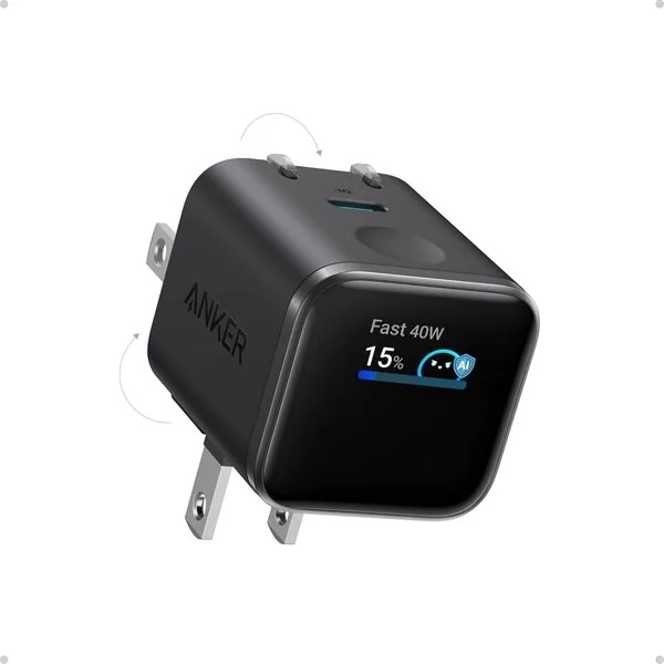 Anker Nano Charger (45W Smart Display) - Black