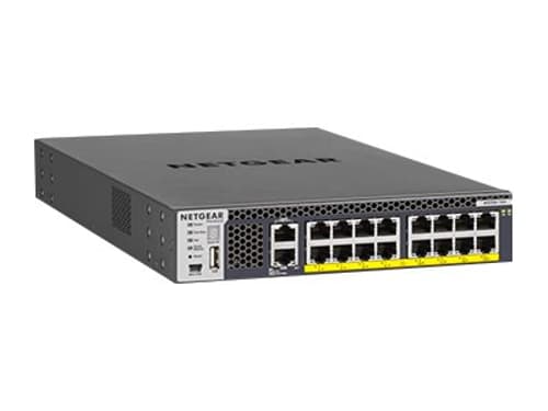 NETGEAR M4300-16X - Hallittava 16-porttinen 10GBASE-T PoE+ -kytkin, Musta
