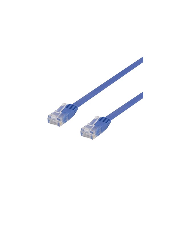 Deltaco Cat6 U/UTP RJ45 0.5m -verkkokaapeli, sininen