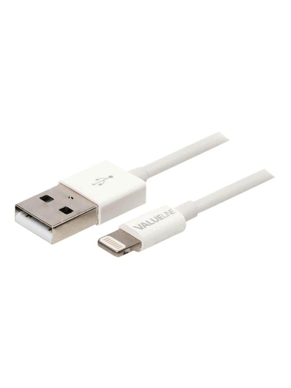 Nedis Lightning Kaapeli | USB 2.0 | Apple Lightning 8-Pin | USB-A Uros | 480 Mbps | Niklattu | 3.00 m | Pyöreä | PVC | Valkoinen | Laatikko