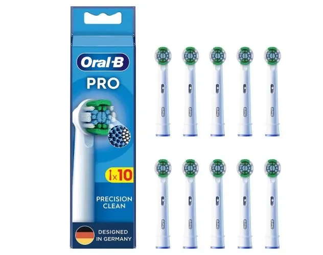 Oral-B Precision Clean 10 kpl -vaihtoharjaspäät, Valkoinen