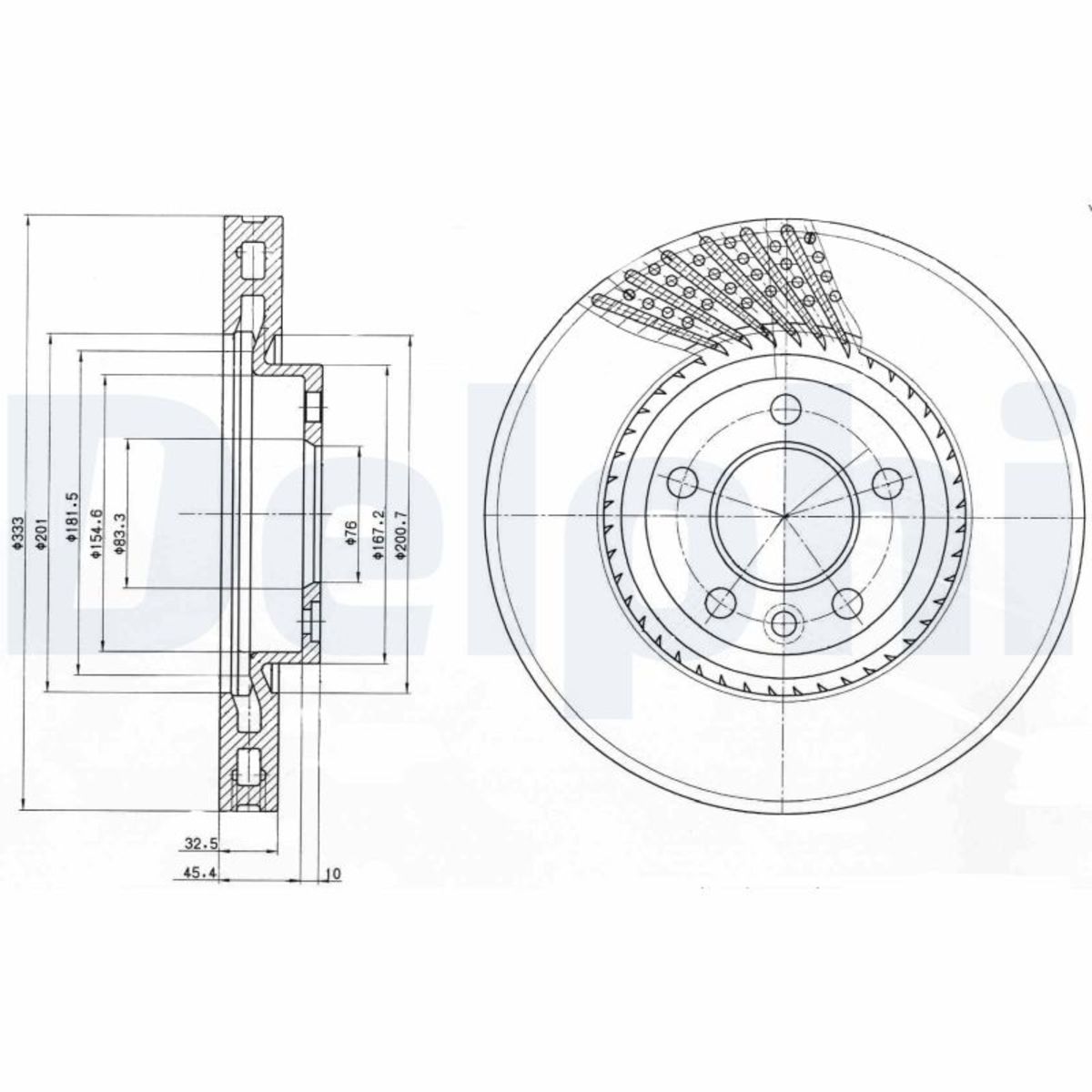 Jarrulevy DELPHI BG9892