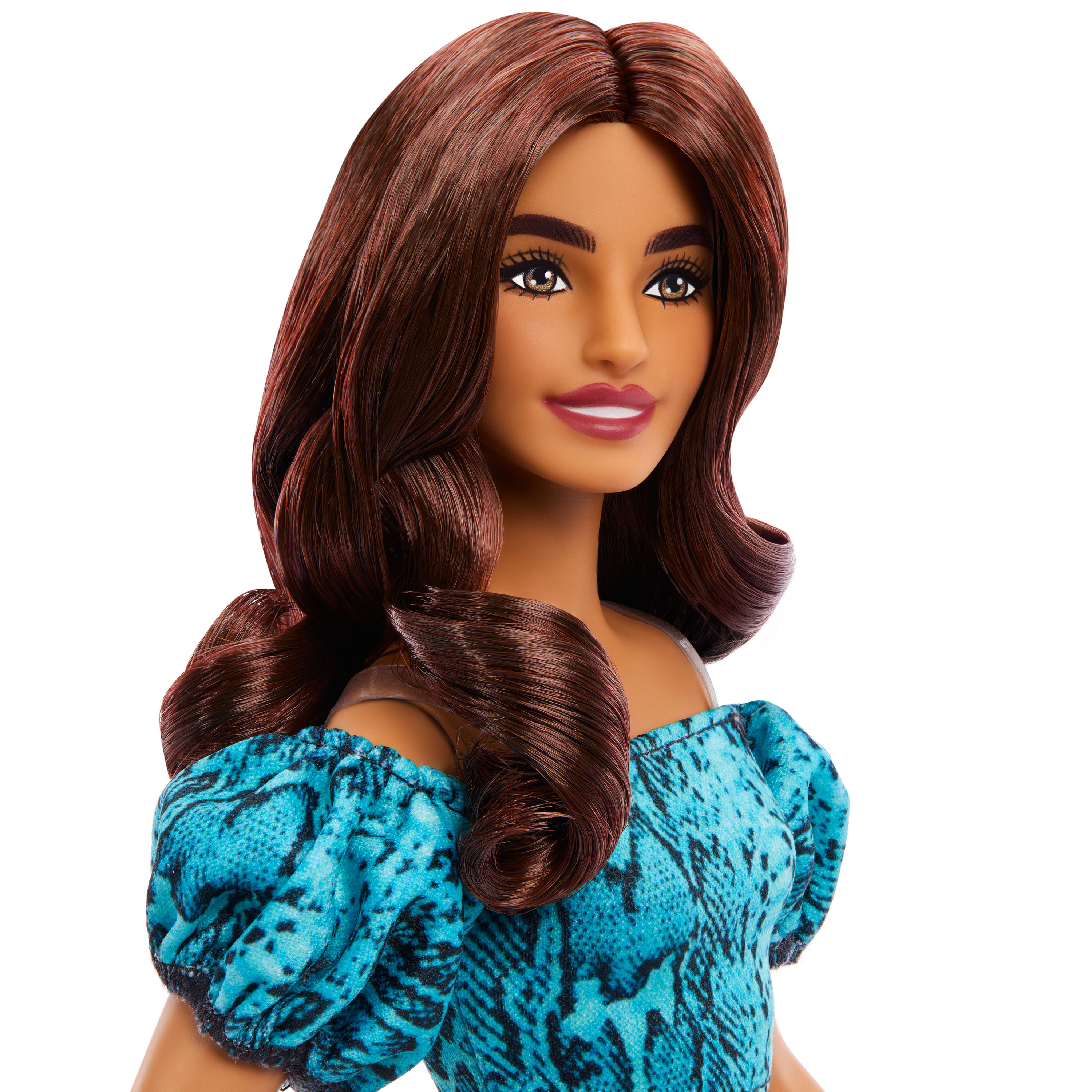 Barbie Fashionista Teal Animal Print