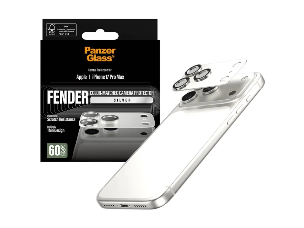 PanzerGlass Fender Camera Protector Silver iPhone 17 Pro Max