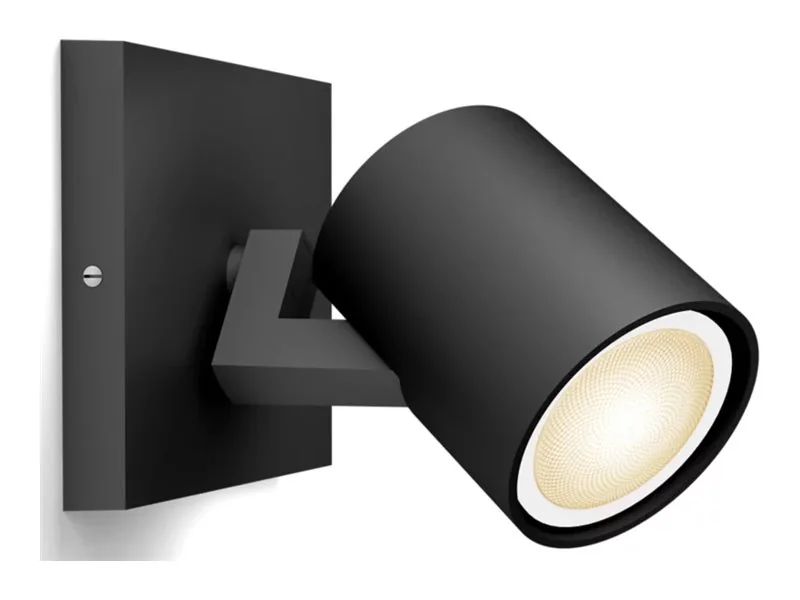 Philips Hue White ambiance Runner - Spottivalo - LED-spottilamppu - GU10 - 4.2 W - luokka E - lämmin - viileä valkoinen valo - 2200-6500 K - musta