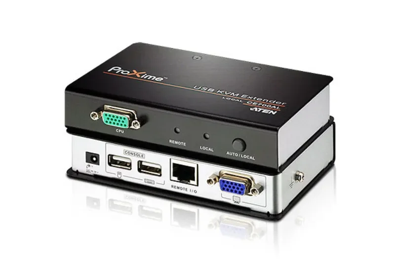 ATEN CE700A-AT-G, Lähetin & vastaanotin, Langallinen, 150 m, Cat5e, 1920 x 1200, 1600 x 1200, 1280 x 1024, Musta, Harmaa