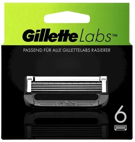 Gillette GilletteLabs Replacement Razor Blades (6-Pack) -vaihtoterät, harmaa