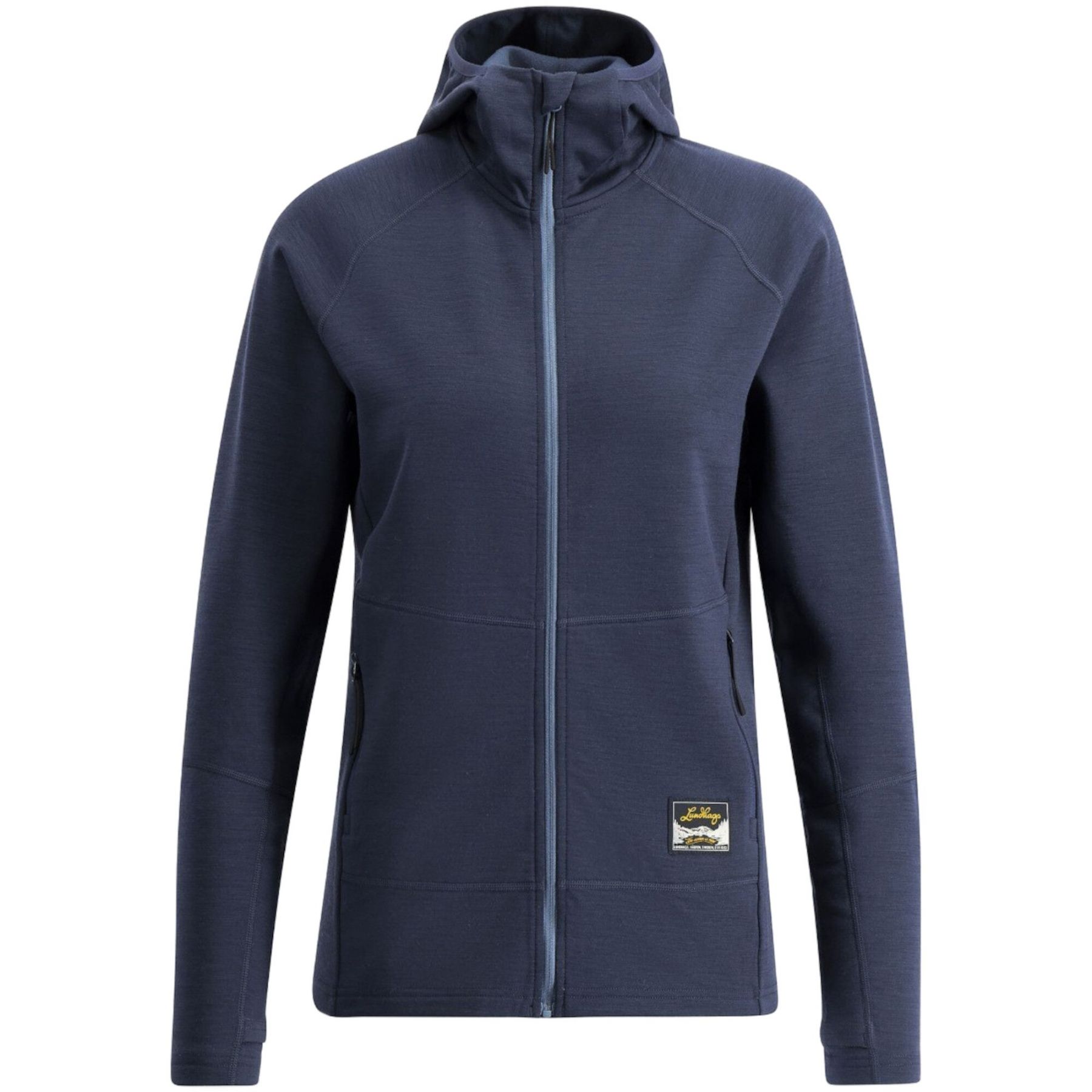Lundhags Tived Merino Hoodie, välikerros, naiset, laivastonsininen