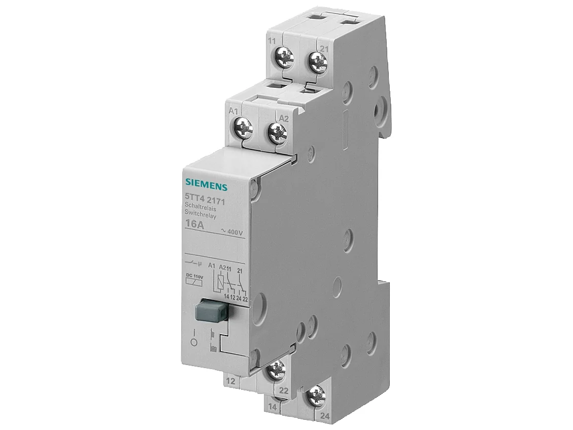 Siemens 5TT4217-2 Kosketinrele Nimellisjännite: 400 V Katkaisuvirta (max.): 16 A 2 x vaihtokytkin 1 kpl 1 kpl