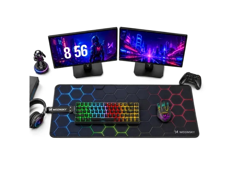 Wozinsky WPD-B800 Gaming Desk Pad 800x300mm Waterproof with Pattern - Black