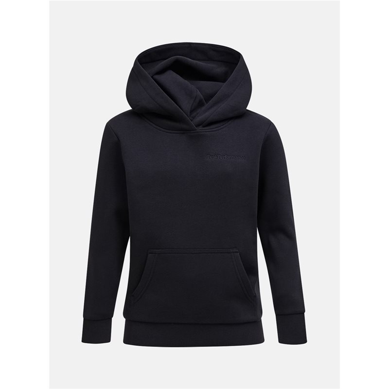 Peak Performance Jr Original Small Logo Hood Black - 130 cl